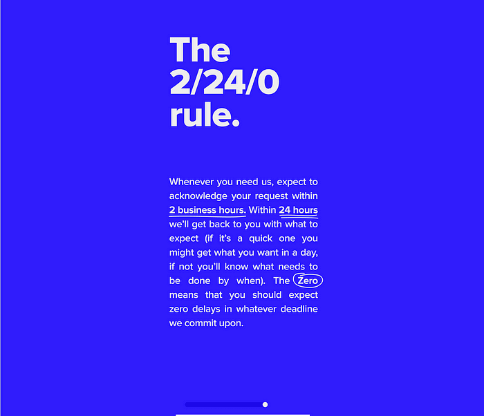 A page from our "Rules of Engagement" book that new customers get when they start working with REBORRN.